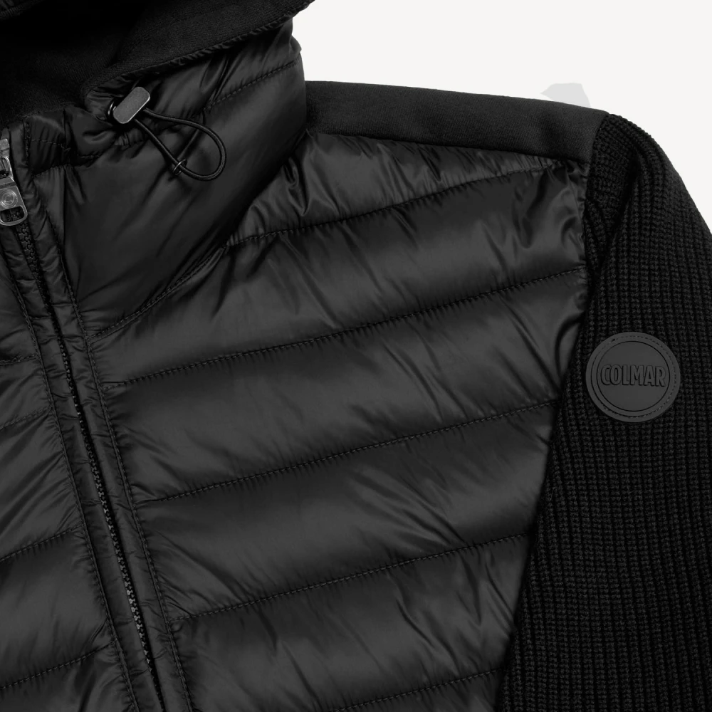 Colmar Zwarte Jassen met Ritssluiting en Capuchon Black Heren