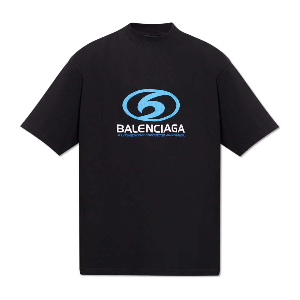 Balenciaga T-shirt met logo-print Black Heren