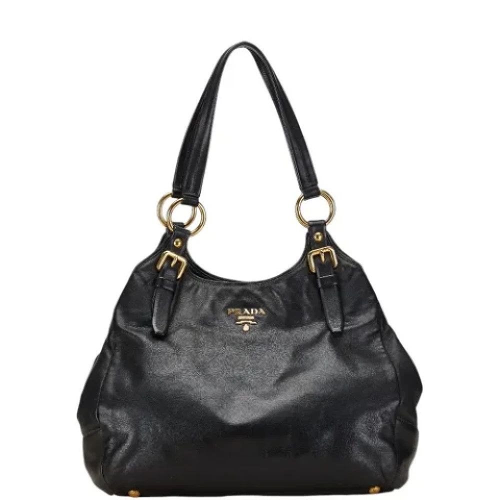 Prada Vintage Pre-owned Leather prada-bags Black Dames