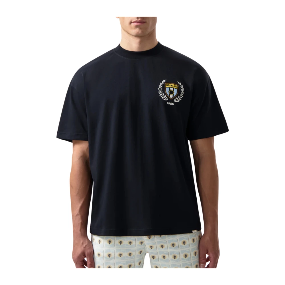 Balr. Jet Black T-shirt met Gotl Box Black Heren
