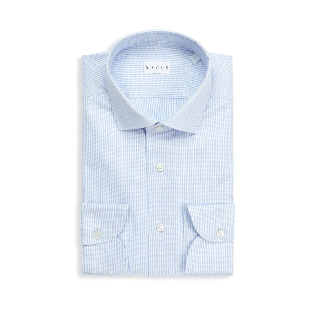 Xacus Klassieke Tailor Fit Overhemd Blauw Blue Heren