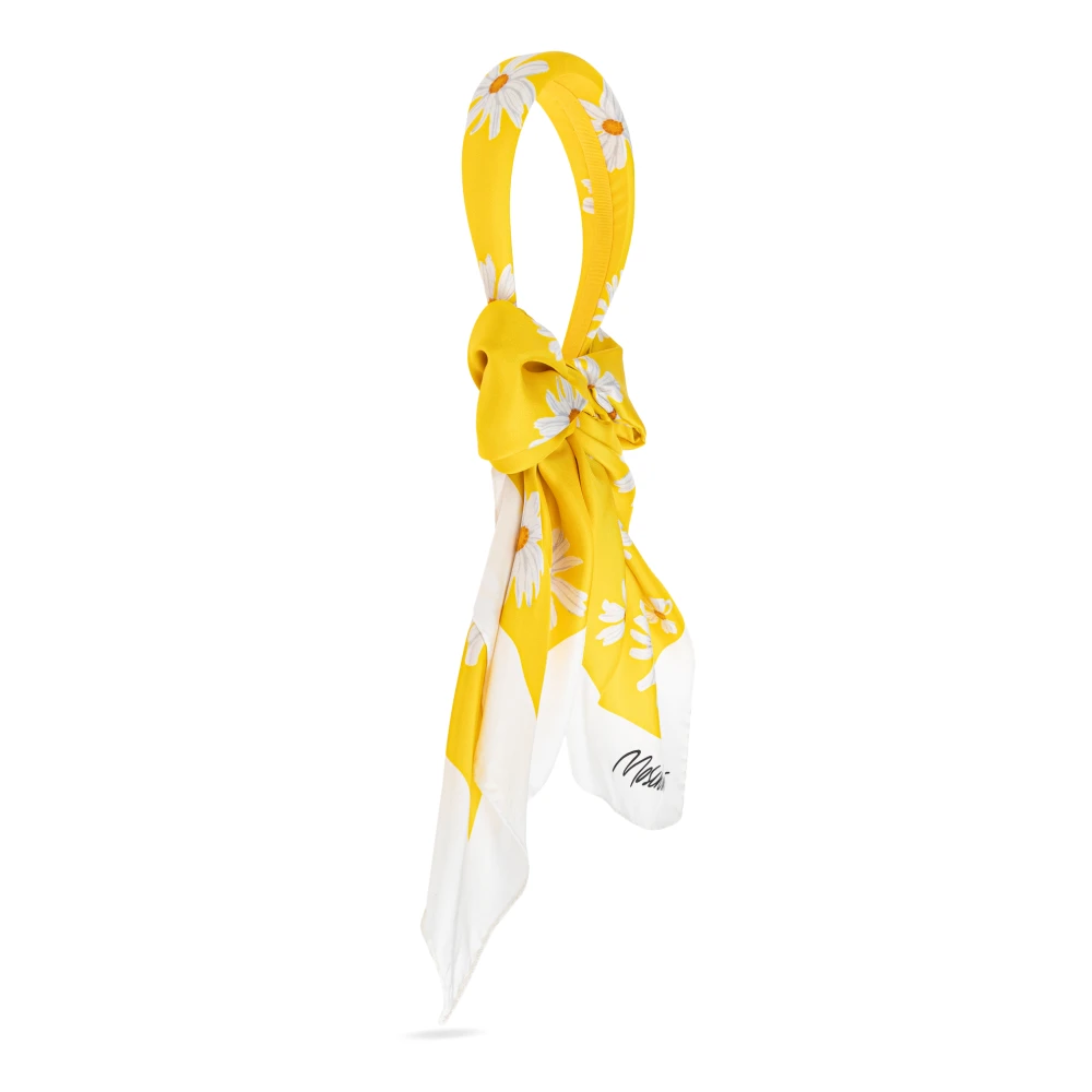 Moschino Hoofdband met sjaal Yellow Dames