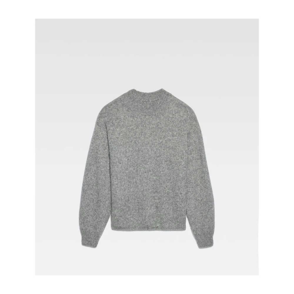 Jacquemus Relaxed Fit Alpaca Trui Gray Heren