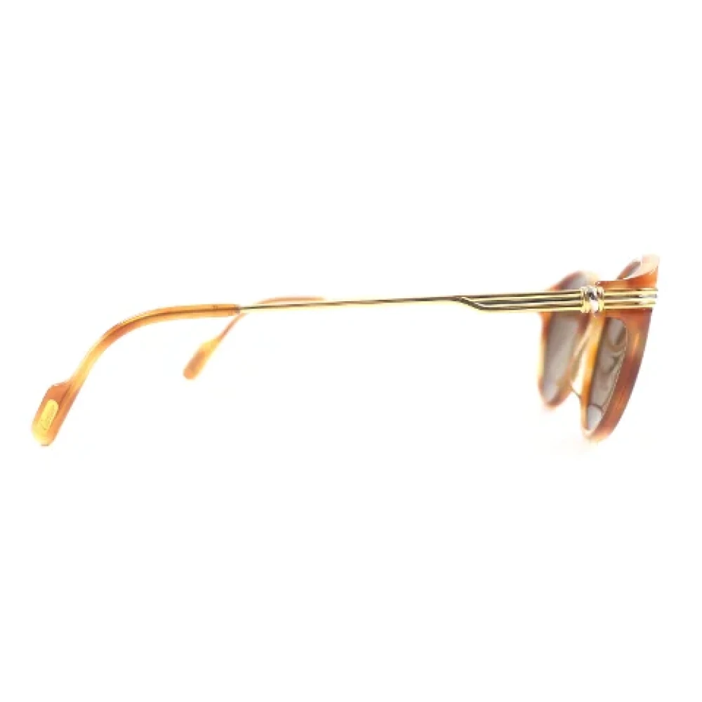 Cartier Vintage Pre-owned Fabric sunglasses Brown Heren