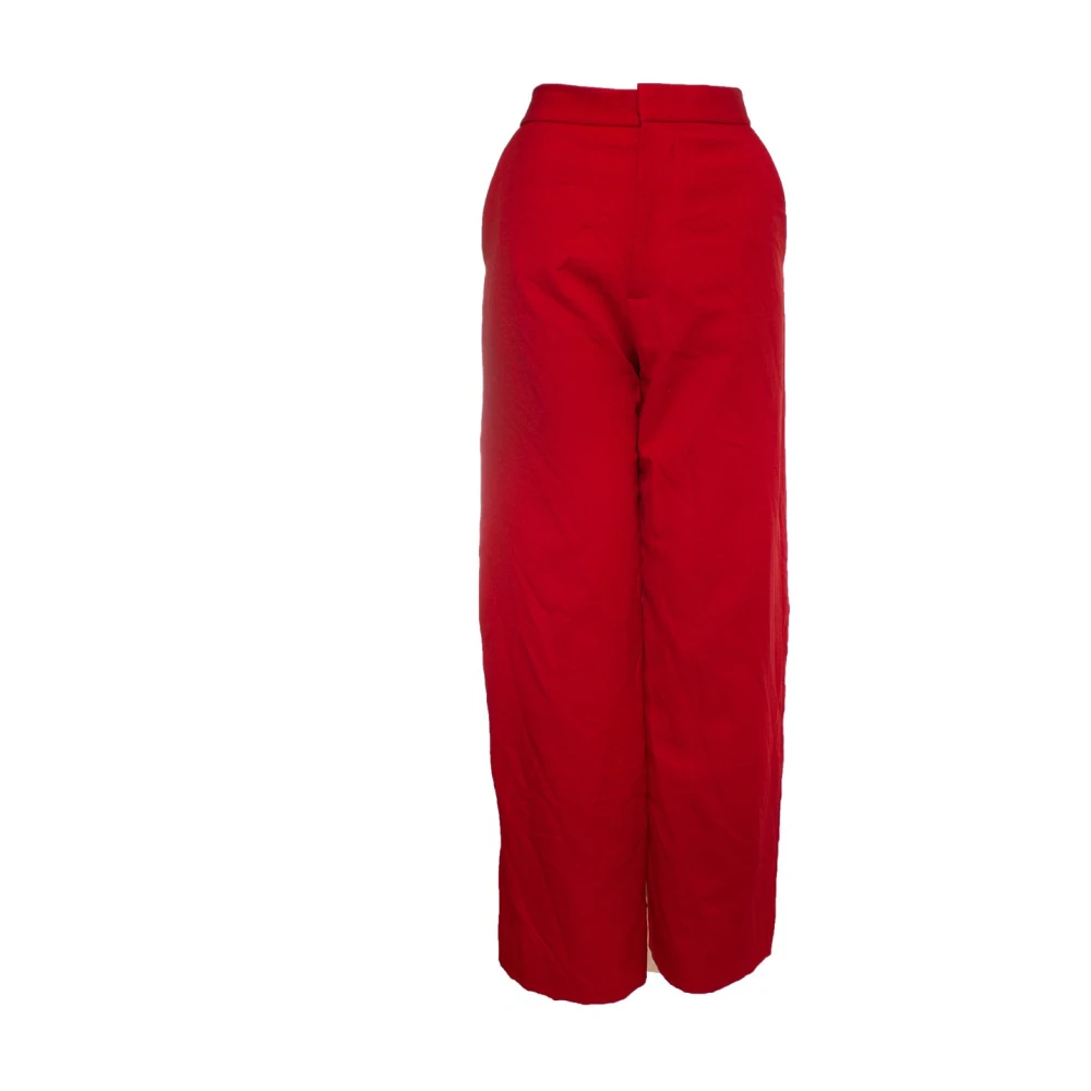 Marni Pre-owned katoenen broek Red Dames
