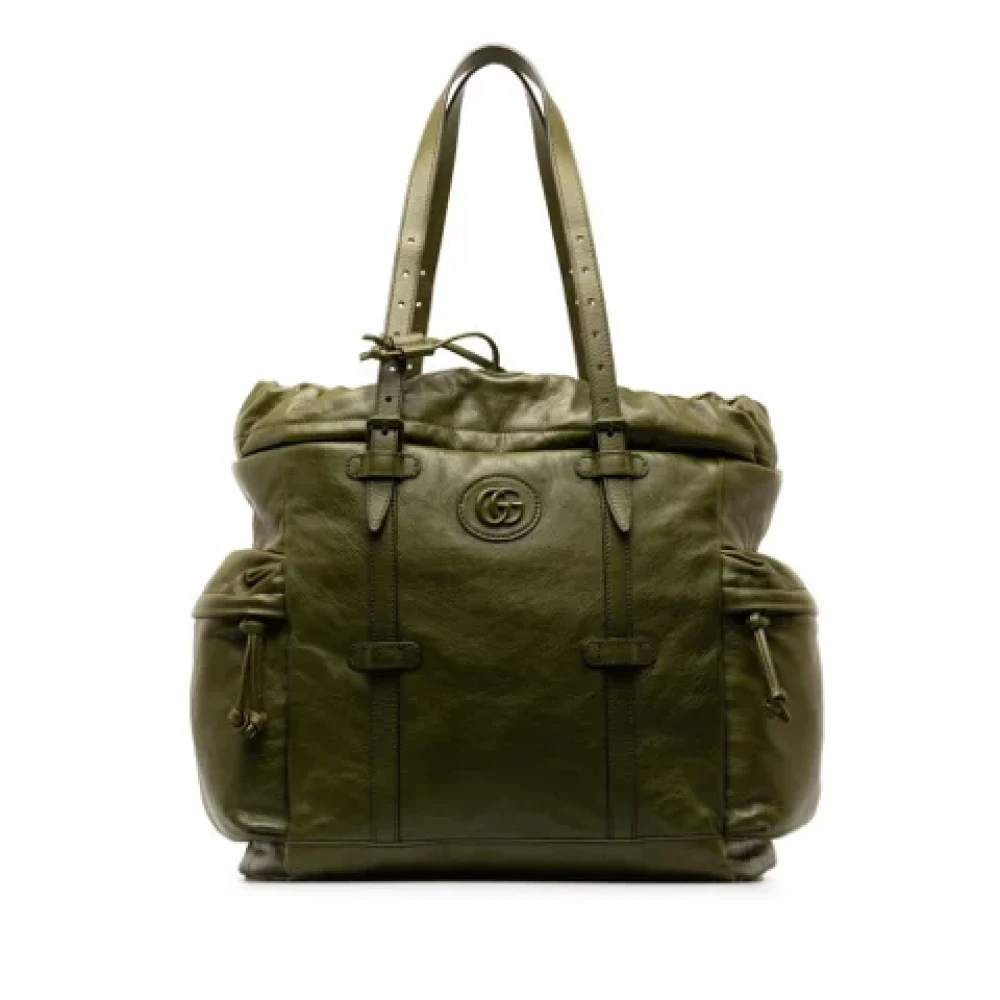Gucci Vintage Pre-owned Leather totes Green Dames