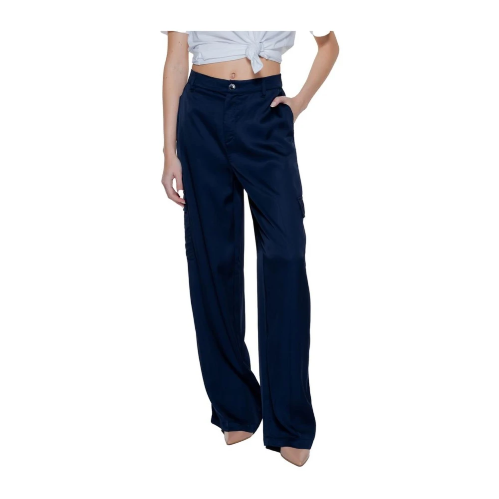 Street One Viscose Palazzo Broek voor Vrouwen Blue Dames