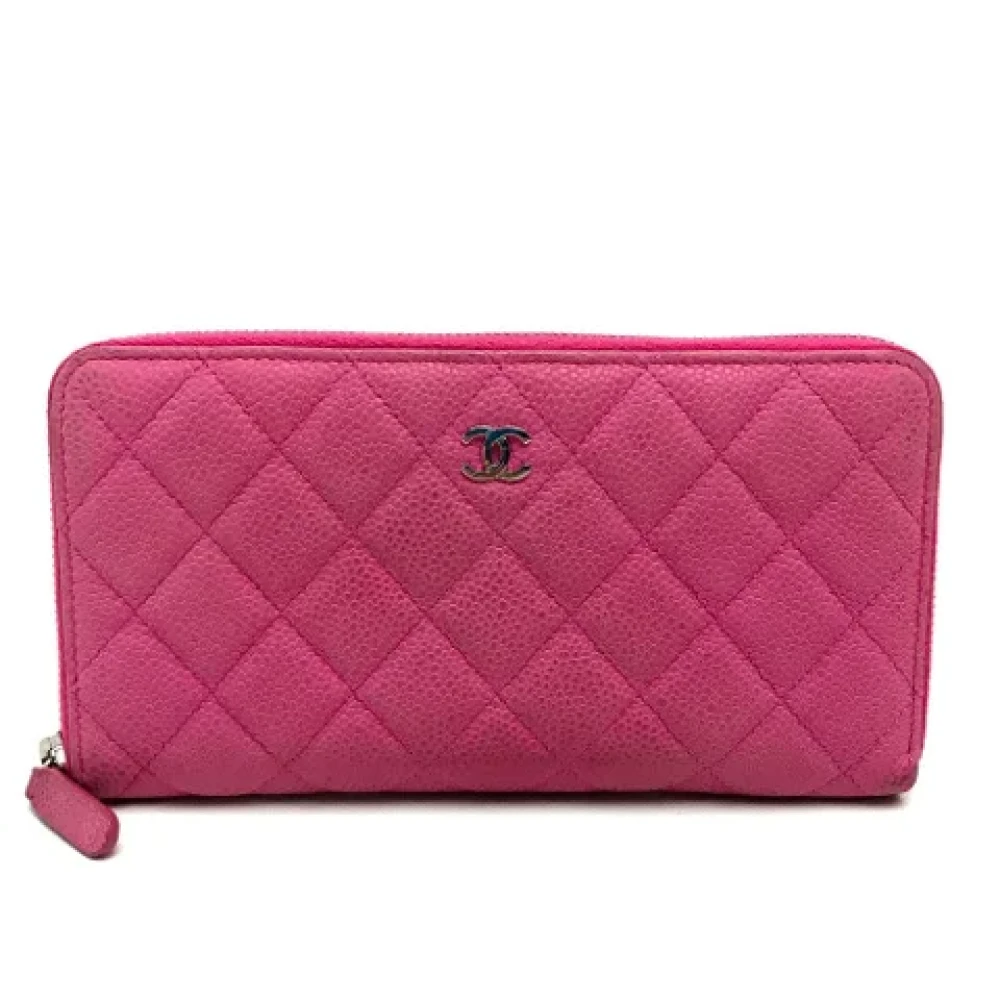 Chanel Vintage Pre-owned Leather wallets Pink Dames