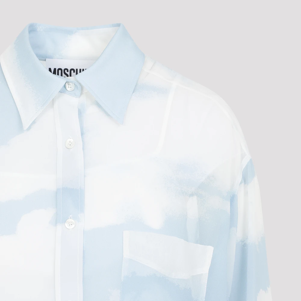 Moschino Blauwe Shirts voor Vrouwen Aw24 Blue Dames