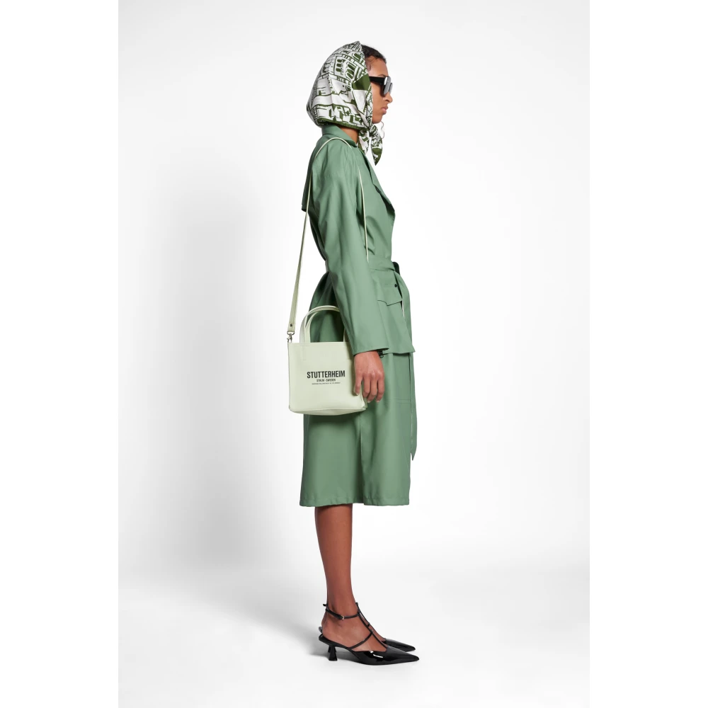 Stutterheim Gebelde Trenchcoat met Modern Ontwerp Green Dames