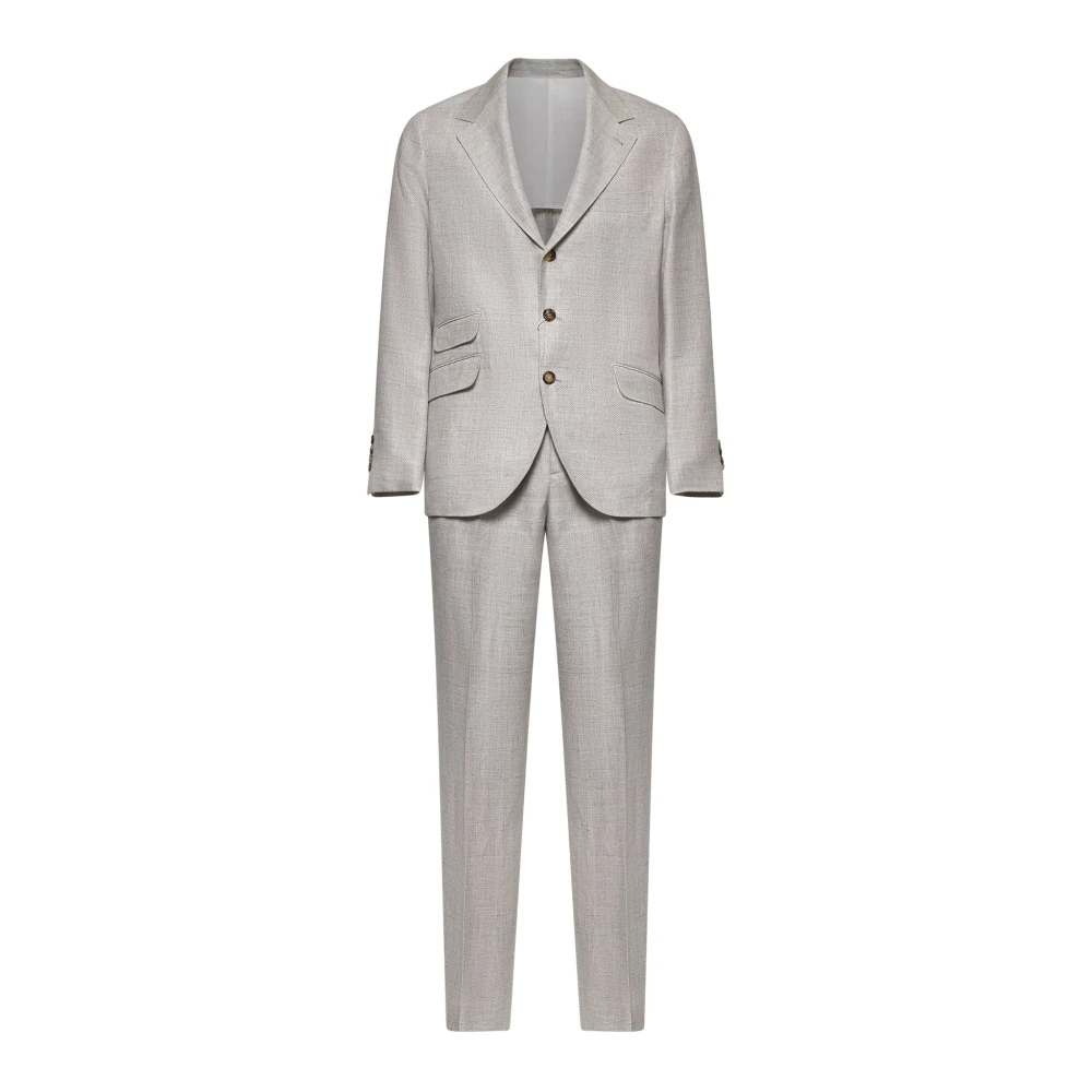 Suits > Suit Sets > Single Breasted Suits - - Brunello Cucinelli - Modalova