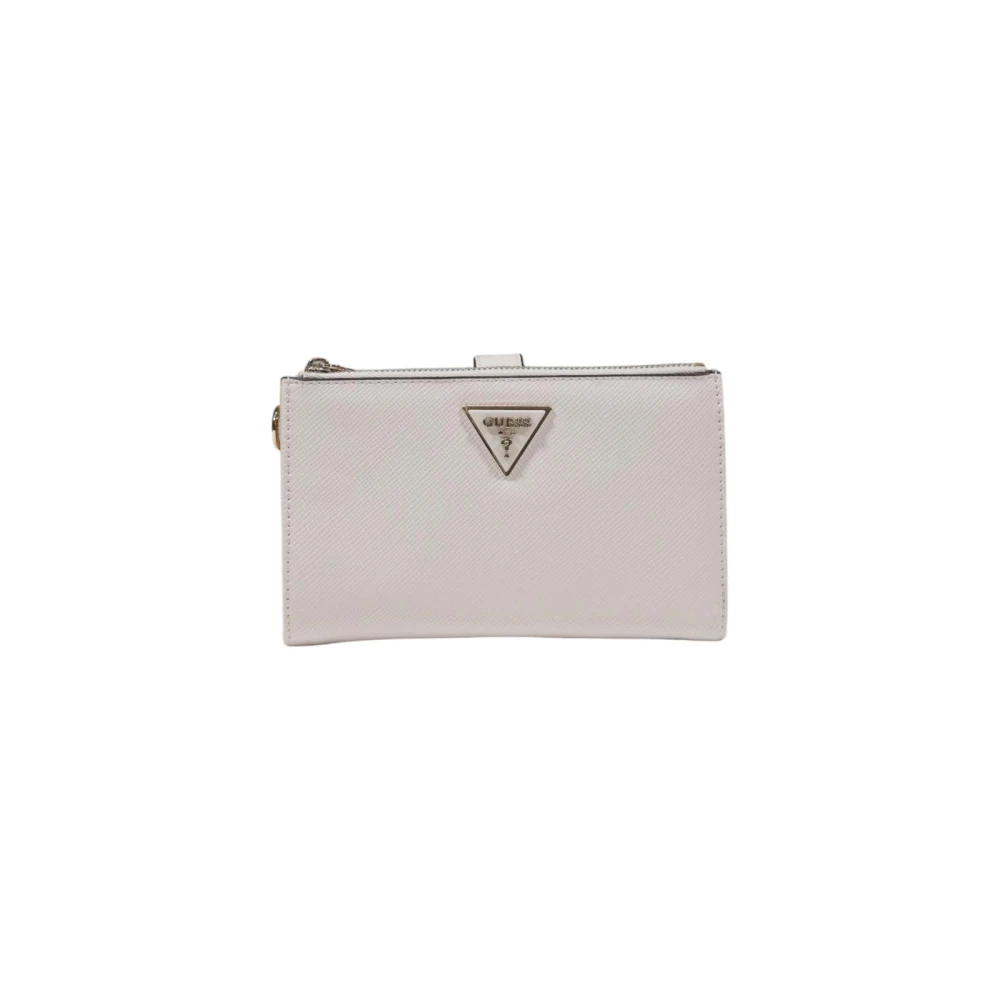 Guess Stijlvolle Zip Wallet met Zakken White Dames