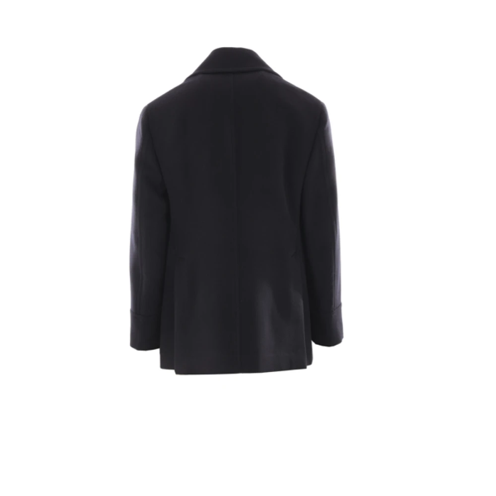 BRUNELLO CUCINELLI Dubbelbreasted wollen jas Black Heren
