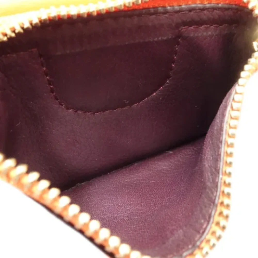 Loewe Pre-owned Leather wallets Orange Dames