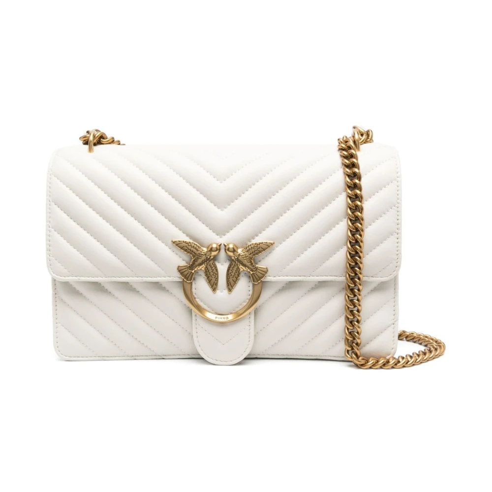 Pinko White Love One Classic - Female - Cross Body Bags - One Size - Bags
