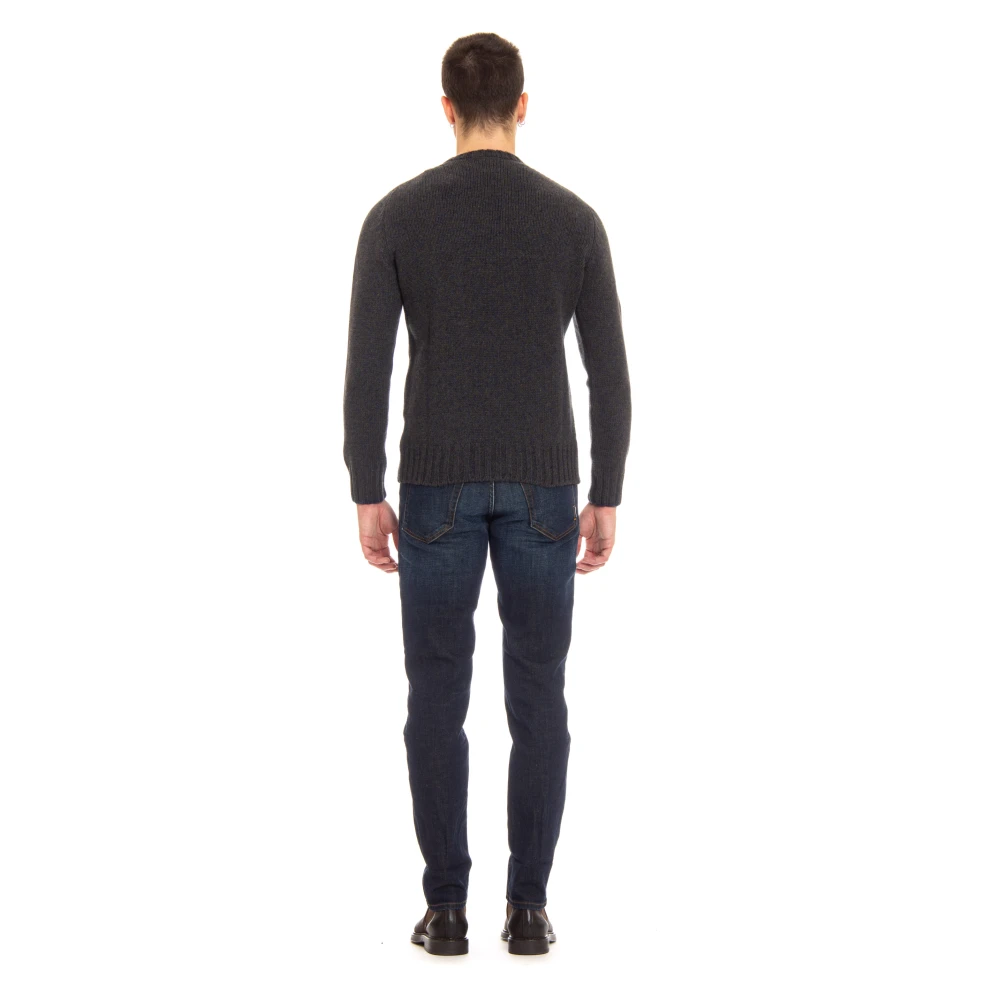 Gran Sasso Round-neck Knitwear Blue Heren
