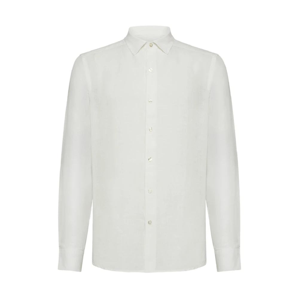 Peuterey Linneskjorta Vit Slim Fit White, Herr