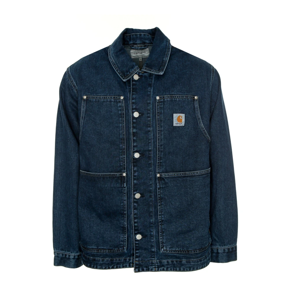 Carhartt WIP Dubbele Voorkant Denim Jack Blue Heren