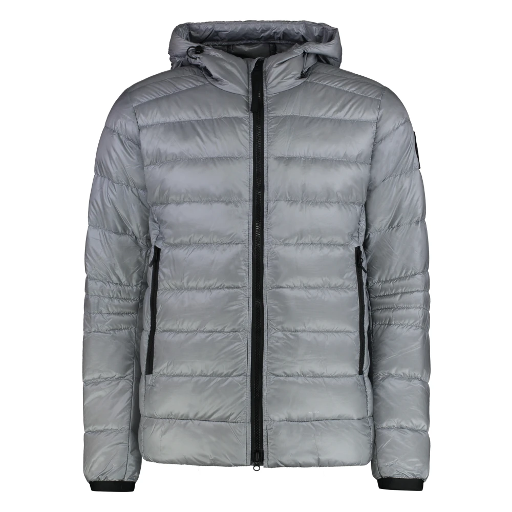 Canada Goose Zwart Label Donsjack met Capuchon Gray Heren