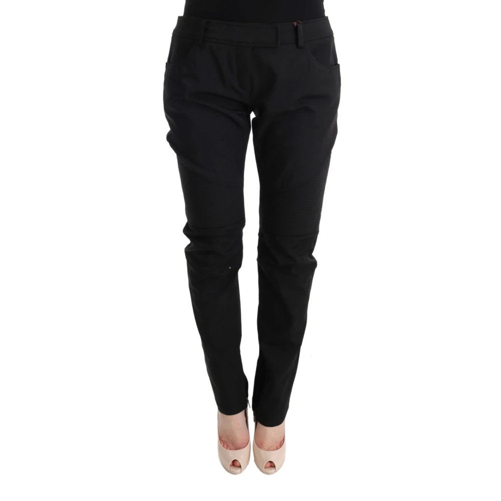 Ermanno Scervino Women's Black Slim Fit Casual Trousers - Slim-Fit Trousers - Xl - Trousers