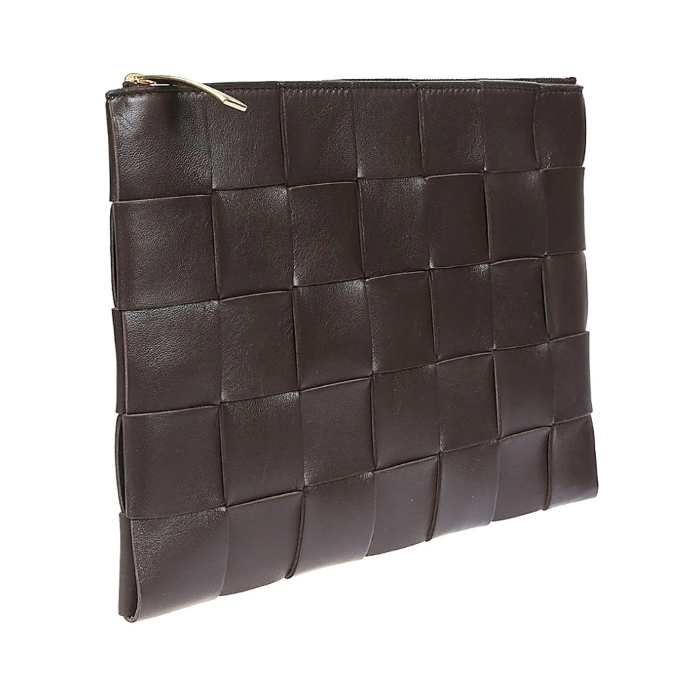 Bottega Veneta Bruine Clutch Tas Elegante Stijl Brown Dames