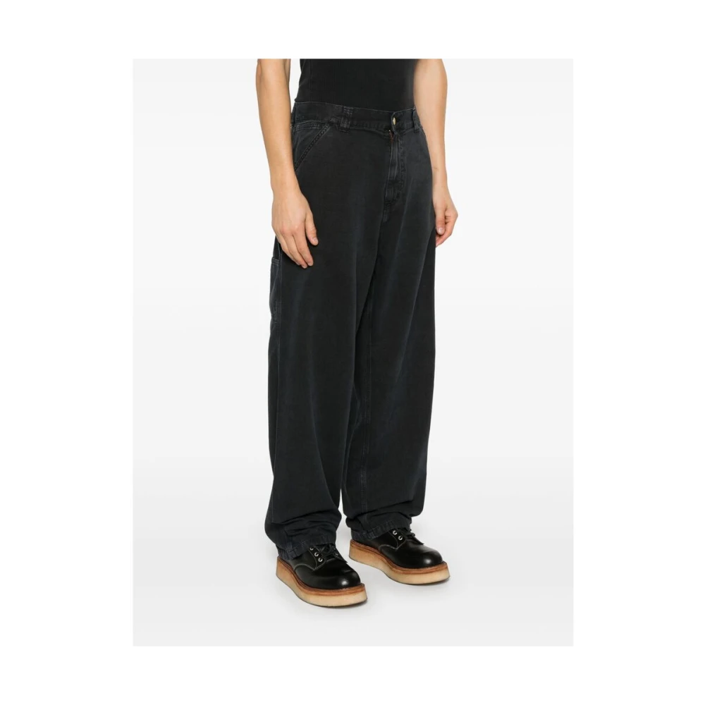 Carhartt WIP Zwarte Denim Wide Leg Jeans Black Heren