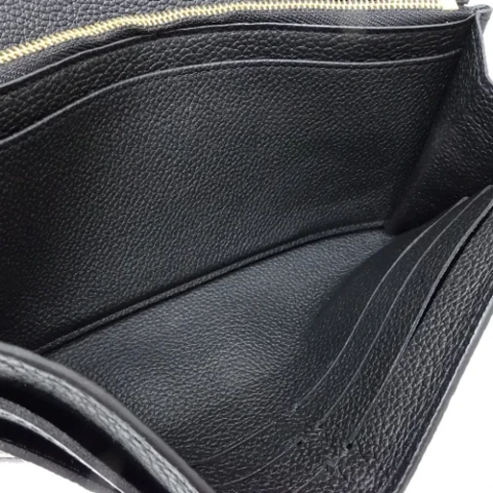 Louis Vuitton Vintage Pre-owned Leather wallets Black Dames