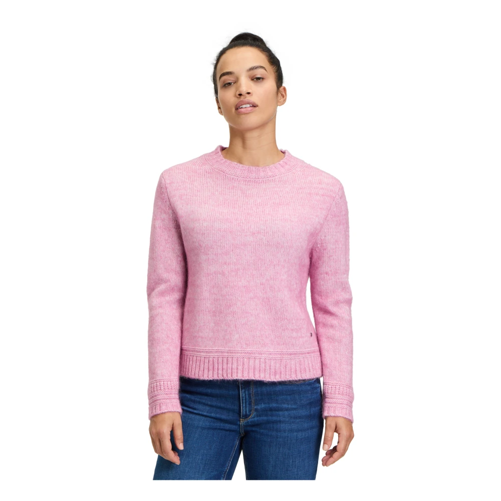 Betty & Co Moderne Gebreide Trui Pink Dames