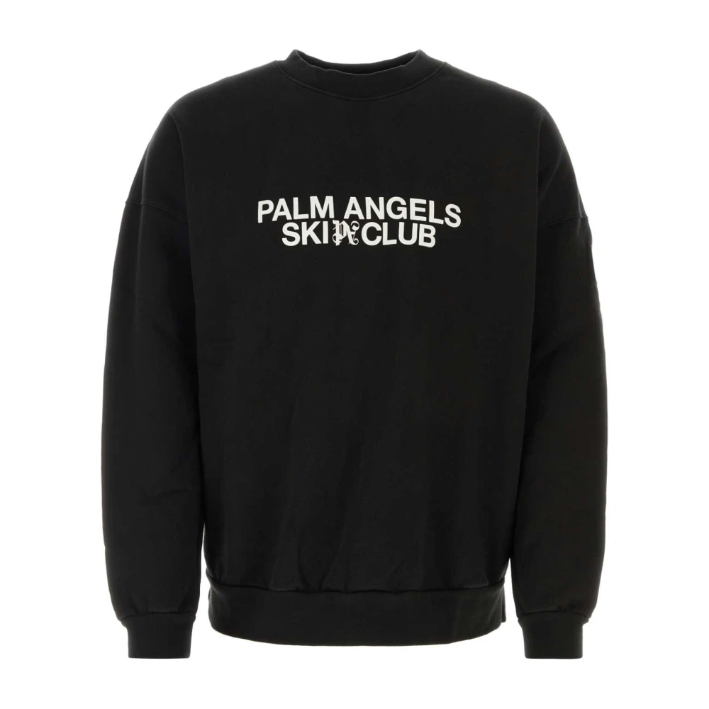 Palm Angels Svart Oversize Sweatshirt Black, Herr