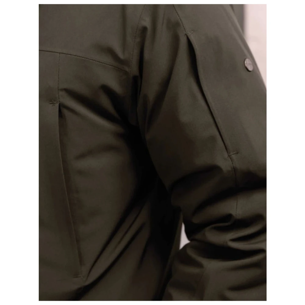 Scandinavian Edition Lange Parka met Synthetische Isolatie en Capuchon Green Heren