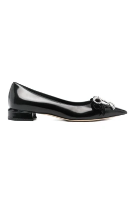 Crystal Bow Pointed Toe Flat