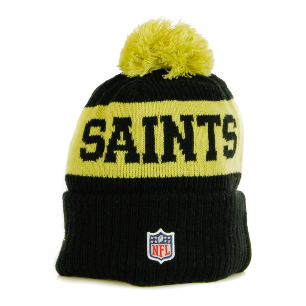 new era NFL Pom Hat Field Sport Knit Black Heren