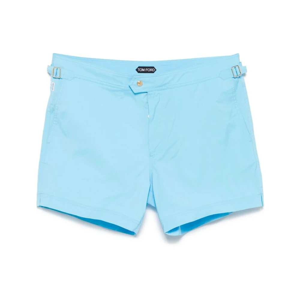 Tom Ford Lichtblauwe strandkleding met diagonale zakken Blue Heren