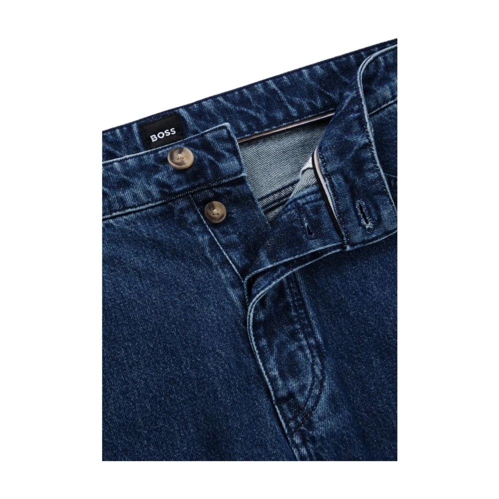 Hugo Boss Relaxed fit jeans in blauwe denim Blue Heren