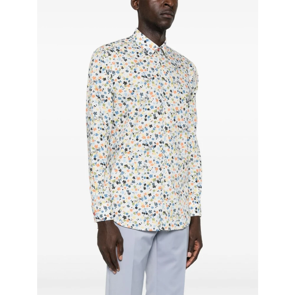 Paul Smith Gestippeld overhemd met bloemenprint en logo Multicolor Heren