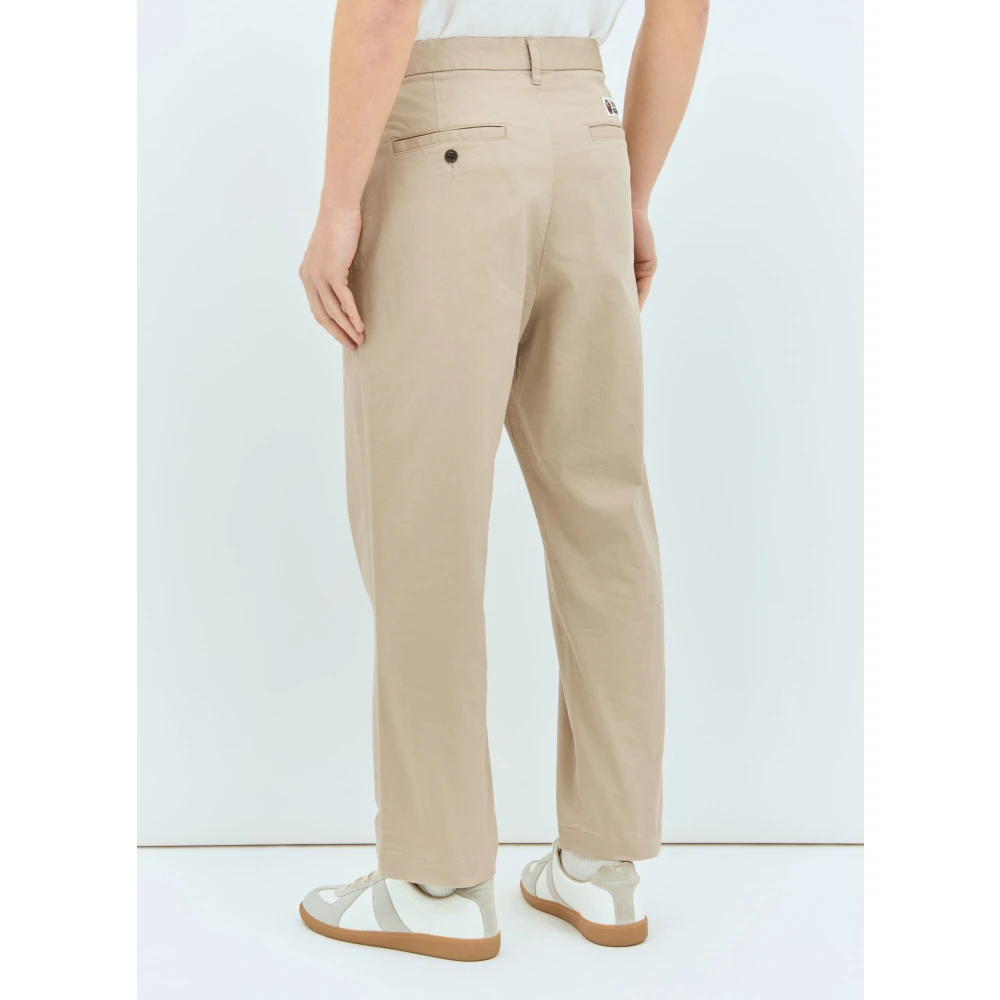 A Bathing APE Chino Broek in Katoen Twill Beige Heren