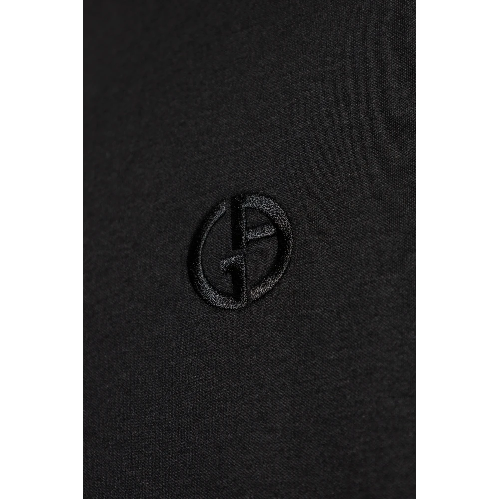 Giorgio Armani T-shirt met logo Black Heren