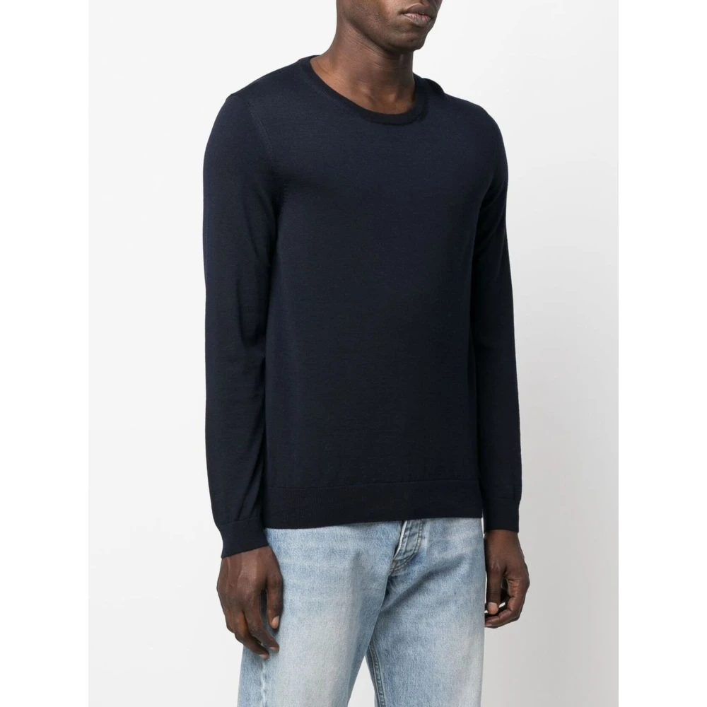 Hugo Boss Donkerblauwe Gebreide Trui Blue Heren