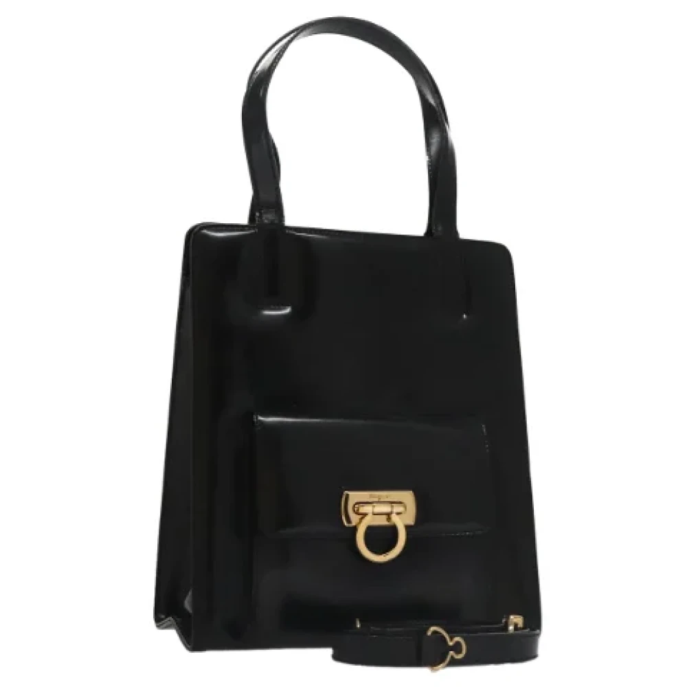 Salvatore Ferragamo Pre-owned Leather handbags Black Dames