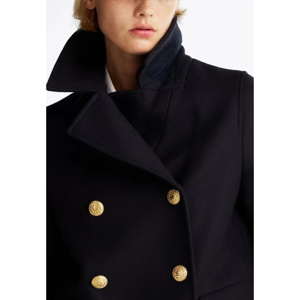 Tommy Hilfiger Wollen Peacoat voor vrouwen Blue Dames