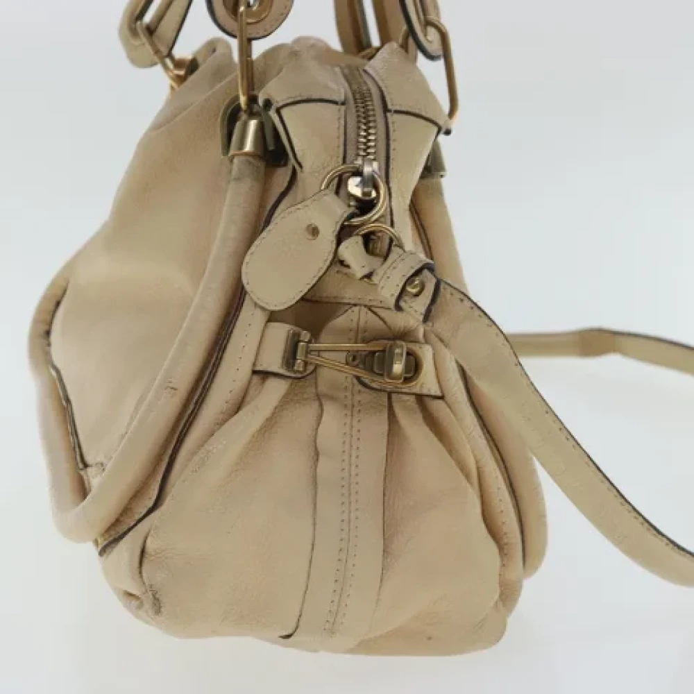 Chloé Pre-owned Leather handbags Beige Dames
