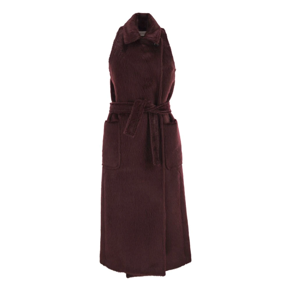 Max Mara Women's Red Abbozzi1234 Coat - Belted Coats - Xs - Coats