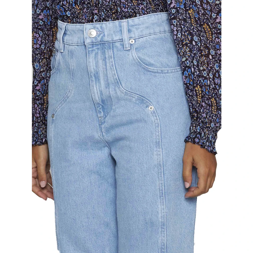 Isabel Marant Étoile Valeria Straight-Leg Blauwe Jeans Blue Dames