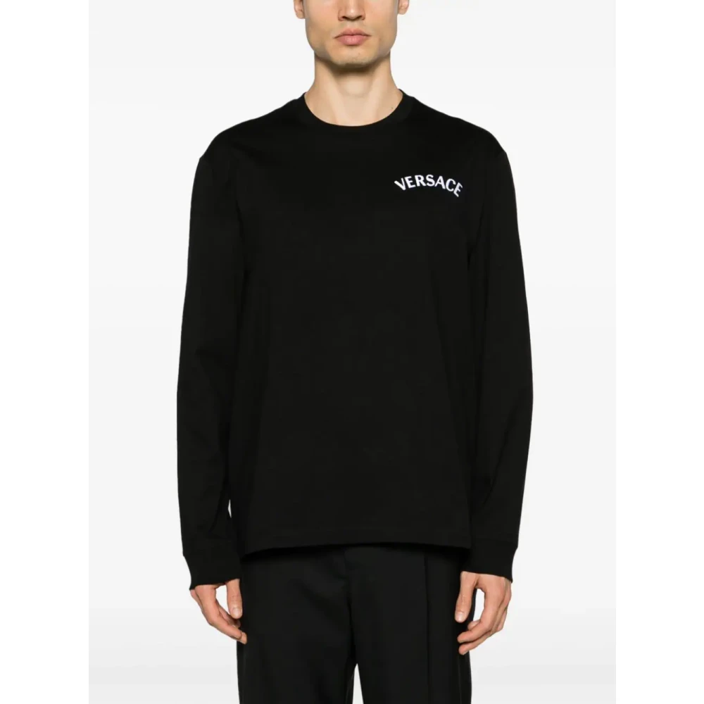 Versace Long Sleeve Tops Black Heren