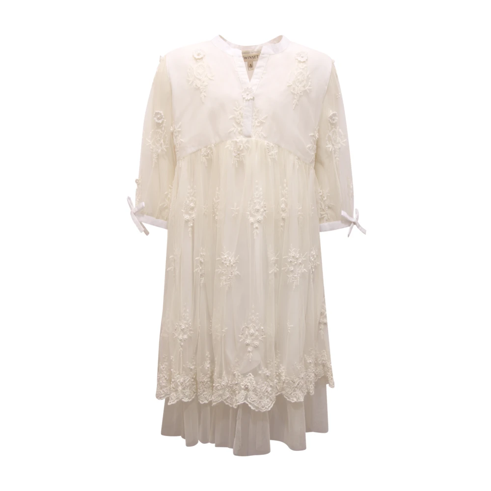 Twinset Girls White 201Gj2q60 Dress - Dresses - 8 Y - Kids