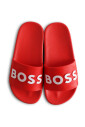 tongs-en-caoutchouc-rouge-avec-logo-blanc