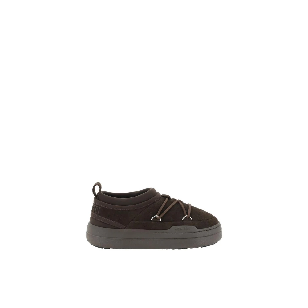 Monogram Platform Sneakers med Semsket Skinn