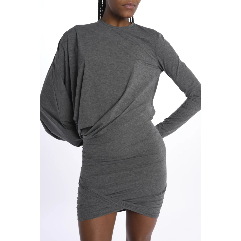 Amazuin Grijze Crossover Mini Jurk Gray Dames