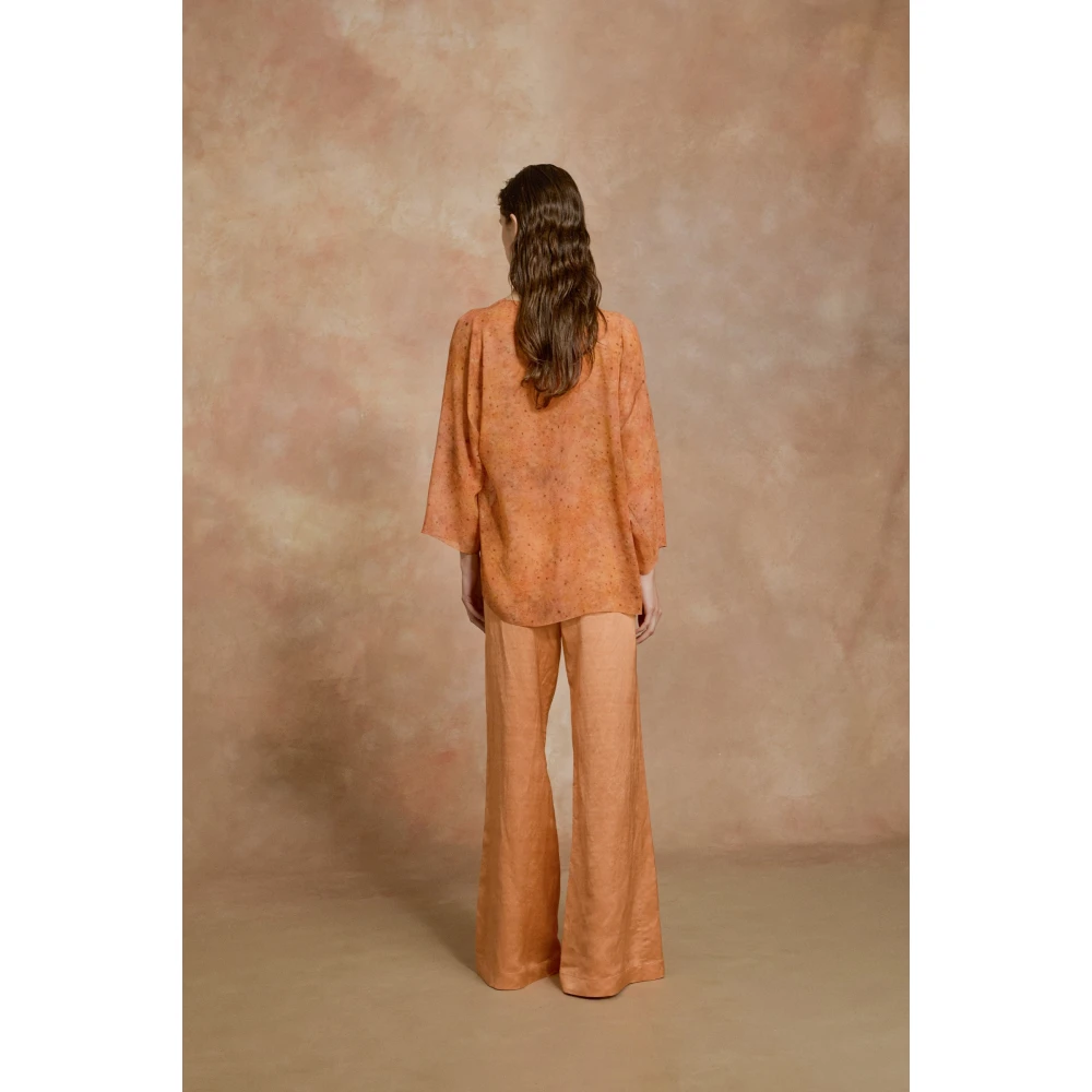 Cortana Paz mandarijn bell-bottom broek Orange Dames