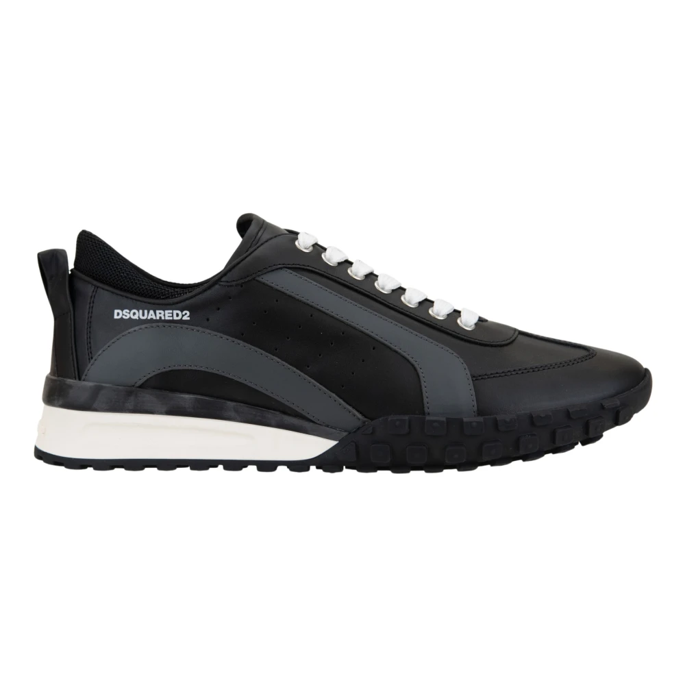 Dsquared2 Men's Black Sneakers, 7 Uk, Lace-Up Trainers